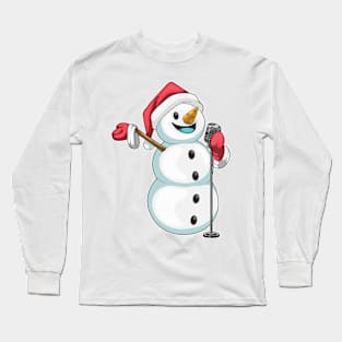 Snowman Christmas Singer Long Sleeve T-Shirt